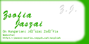 zsofia jaszai business card